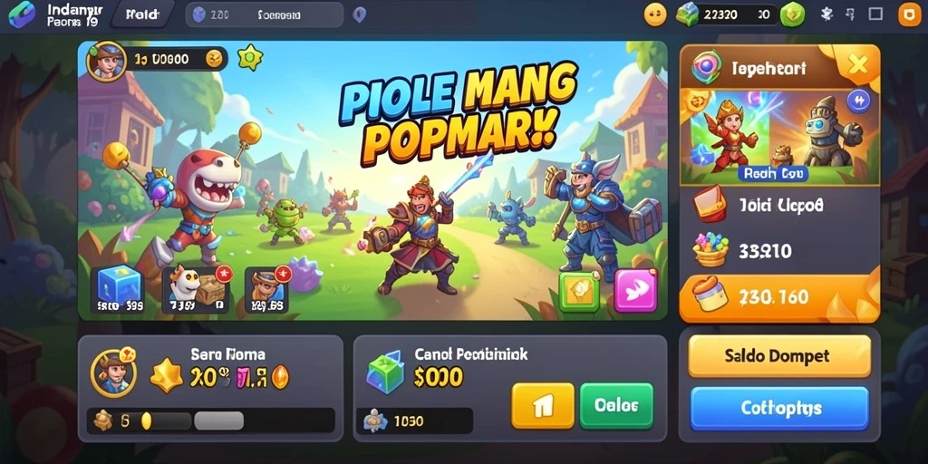 Tampilan grafis yang menarik dan berwarna-warni.