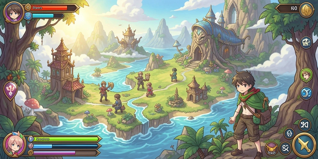 Tangkapan layar QTGAME menampilkan karakter utama dalam aksi.